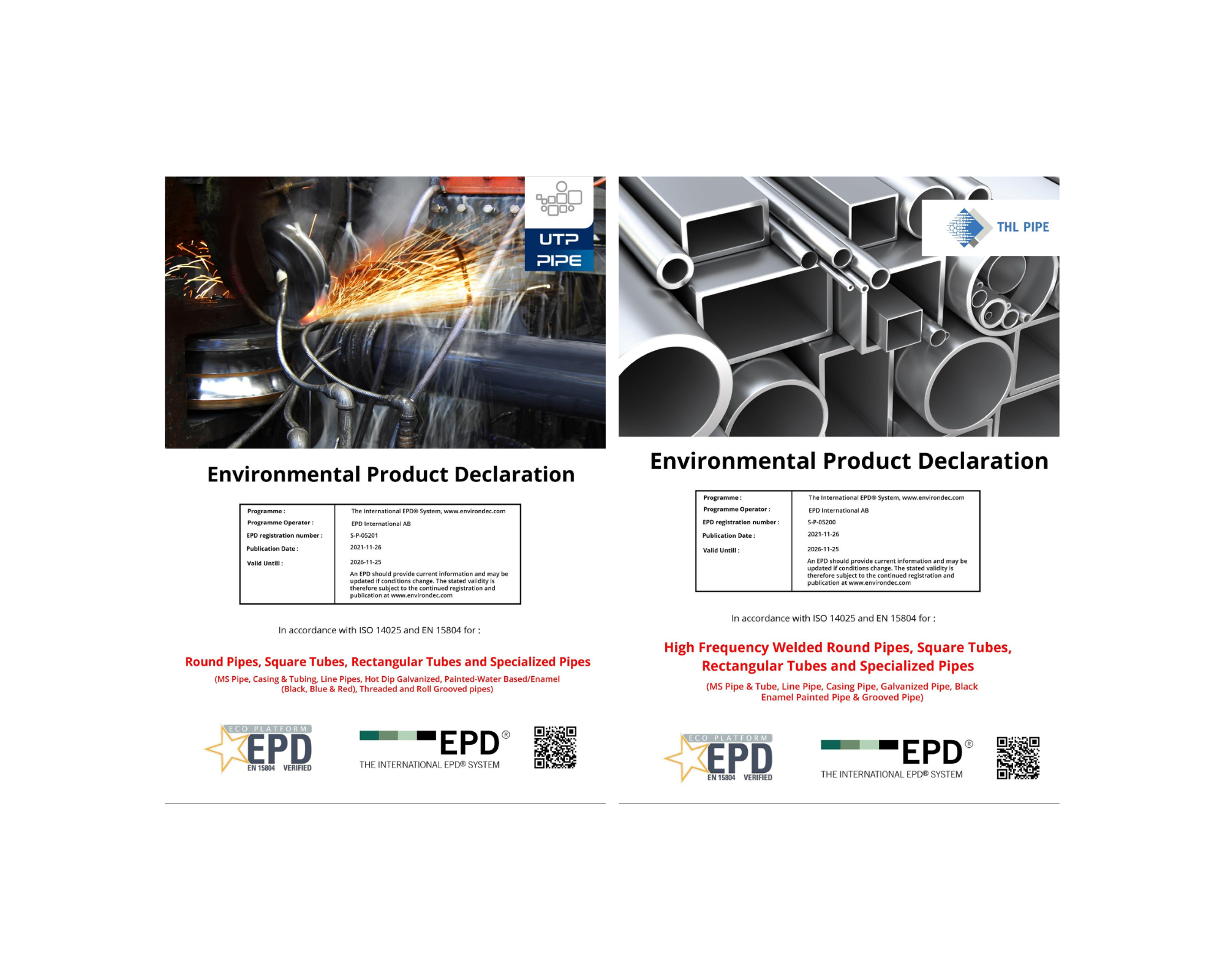 UTP Group receives EPD (Environmenntal Product Declaration) Certification